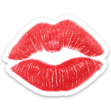 lipstick mark, remove background sticker