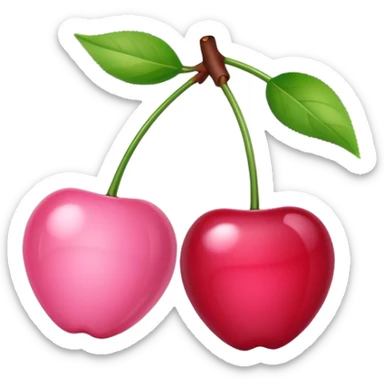pink cherries  sticker