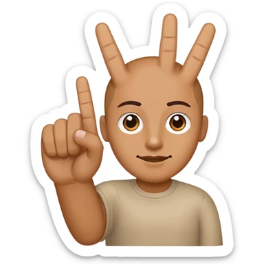 Cute Yuck middle finger  sticker