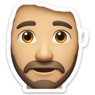 male, brown hair, brown eyes, mid 40s, from Argentina, short beard sticker