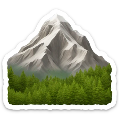 a photo frame of a mountain  sticker