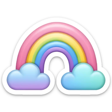 Girly Pastel rainbow sticker