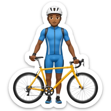 Urban Bike Courier black man  sticker
