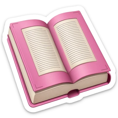 Make an open book, with white pages, but a pink cover only at the bottom!
 sticker