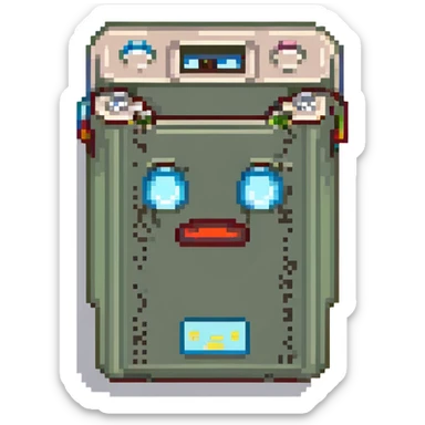 Battery completely empty and frowning sticker