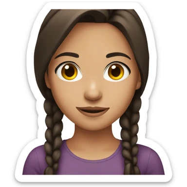 brunette girl sticker