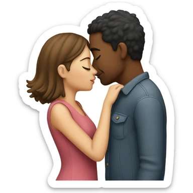Kissing while holding my girlfriend  sticker