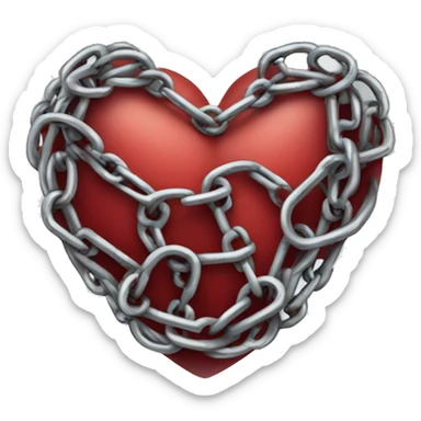 heart wrapped in chains sticker