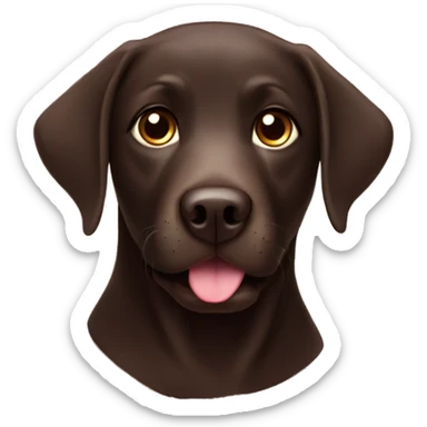 Dark Chocolate Labrador with cute stars and sparkles  sticker