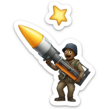 A normal with a rocket launcher  sticker
