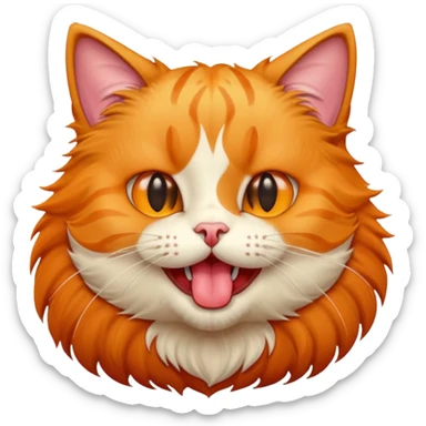 Cat with tongue out sticker