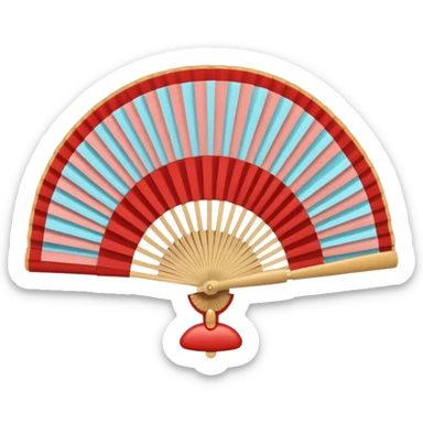 folding fan sticker
