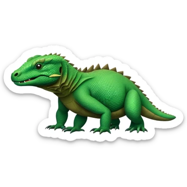 The giant lizard species,  Komodo Dragon. sticker