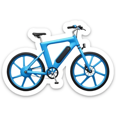 blue electric bicycle sticker