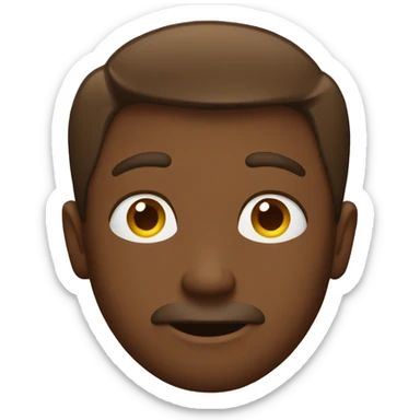 solid brown emoji  sticker