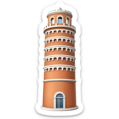 Leaning tower sticker