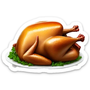 Cooked turkey sticker