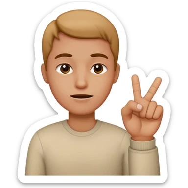 Person shaking finger saying no sticker