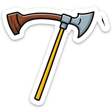 cartoon sticker of a head with a hammer hitting it, expressive face sticker