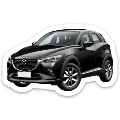 Black Mazda Cx-3 with L plate  sticker