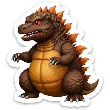 godzilla poopmoji sticker