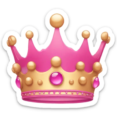 Pink crown sticker