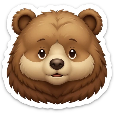 sleepy cute bear sticker