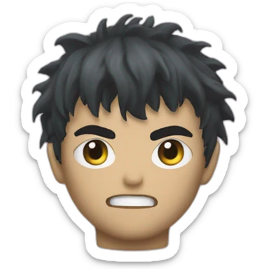 Guts from berserk one eye closed sticker