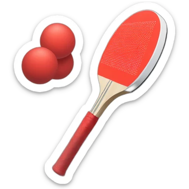 red Table Tennis Paddle sticker