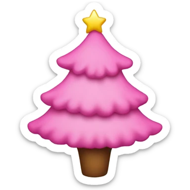 Pink Christmas tree  sticker