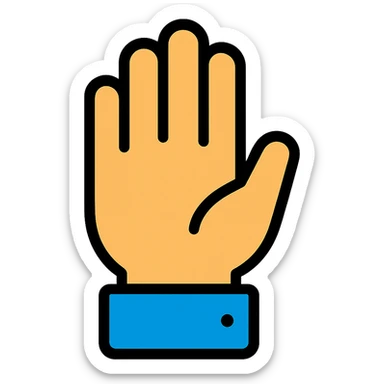 hand raised in a 'stop' gesture icon sticker