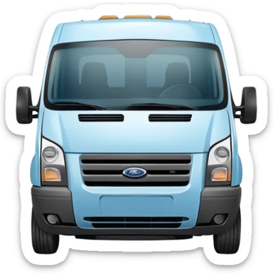 light blue Ford Transit passenger van sticker