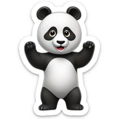 Un panda qui fait de la gymnastique  sticker