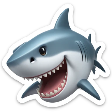shark laugh sticker
