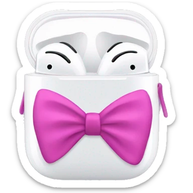 AirPod beats with bows sticker