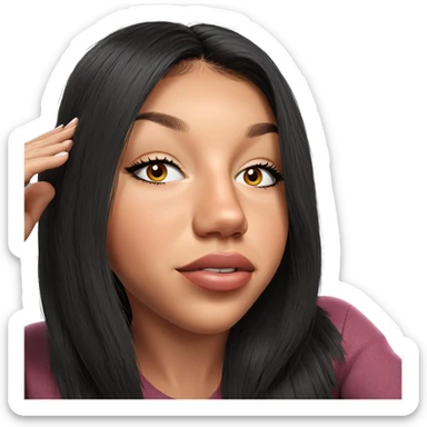 realistic portrait of girl sticker