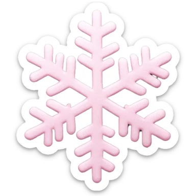 pastel pink snowflake  sticker