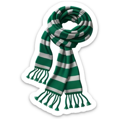  knitted Slytherin  scarf sticker