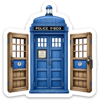 blue police box emoji sticker
