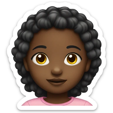 black toddler girl sticker