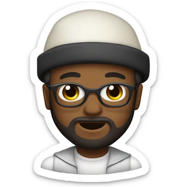 Beard drummer boy sticker