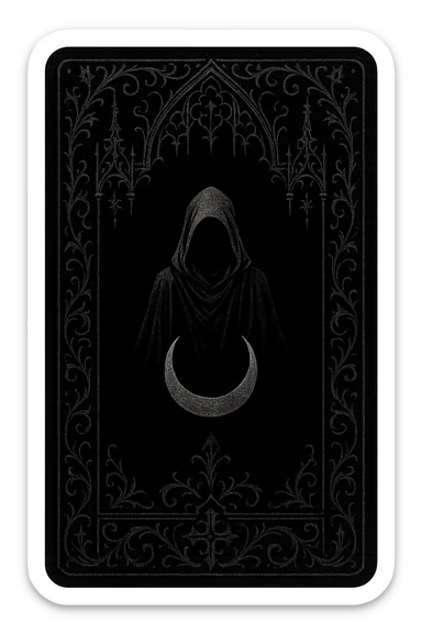 goth black tarot card sticker