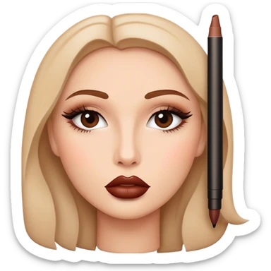 mac brown lip liner cosmetic sticker