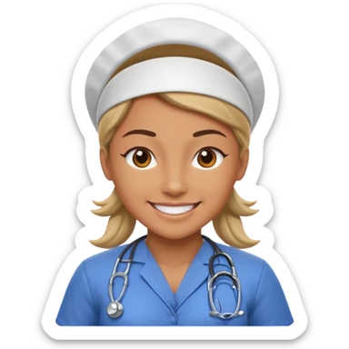 Muscular nurse sticker