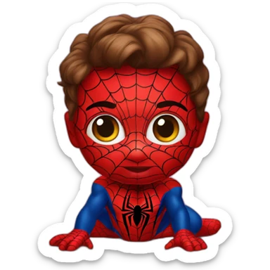 spiderman baby sticker