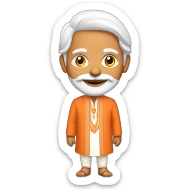 modi with indian attire sticker