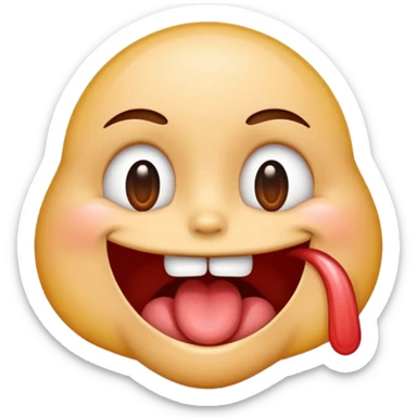 emoji biting its lip and drooling drooling saliva  sticker