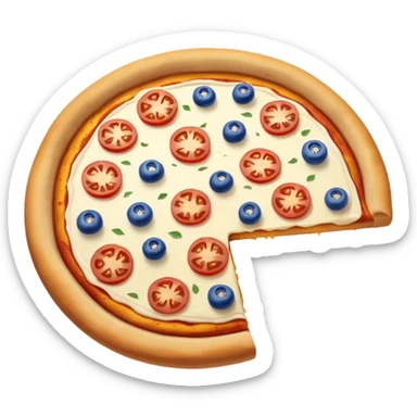 Part de pizza de couleur de la France sticker