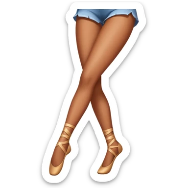 dancing legs with musical notes around sticker