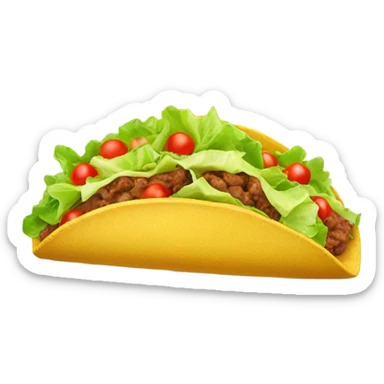 Taco on a plate sticker